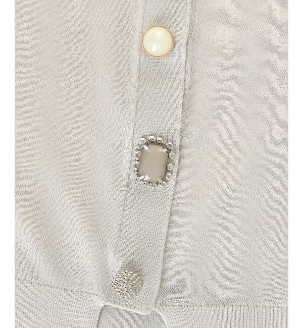  「《手洗い可能》TORRAZZO DONNAビジュー釦カーデ」|カーディガン|