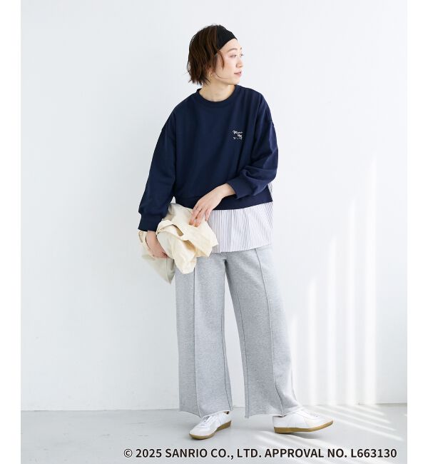  「【HELLO KITTY】刺繍ドッキングプルオーバー」|Tシャツ・カットソー|