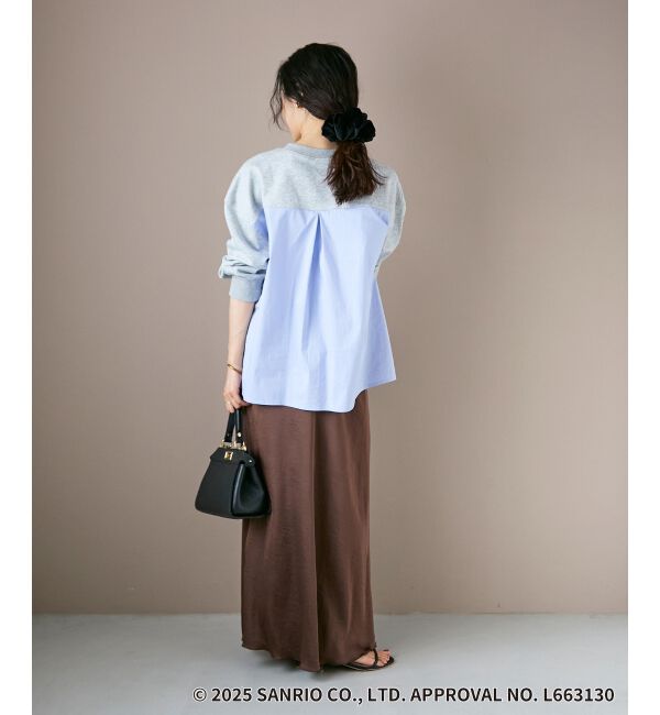  「【HELLO KITTY】刺繍ドッキングプルオーバー」|Tシャツ・カットソー|