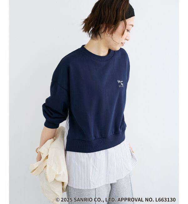  「【HELLO KITTY】刺繍ドッキングプルオーバー」|Tシャツ・カットソー|