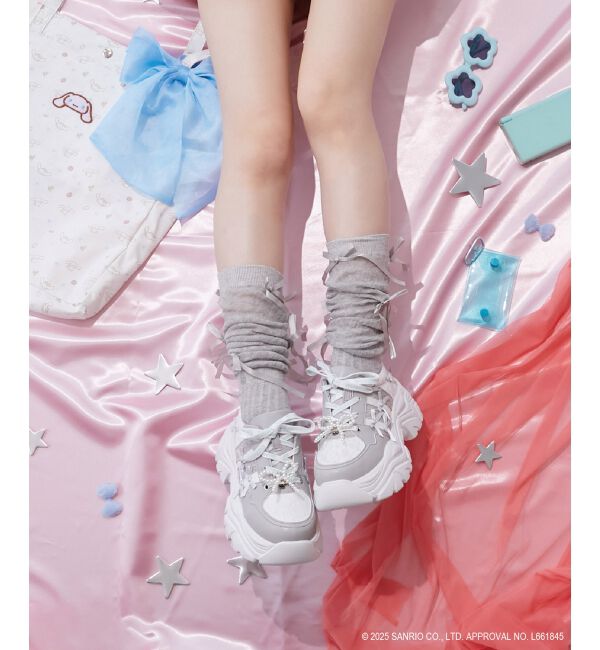  「サンリオキャラクターズ デコスニーカー」|スニーカー|ブルー柄