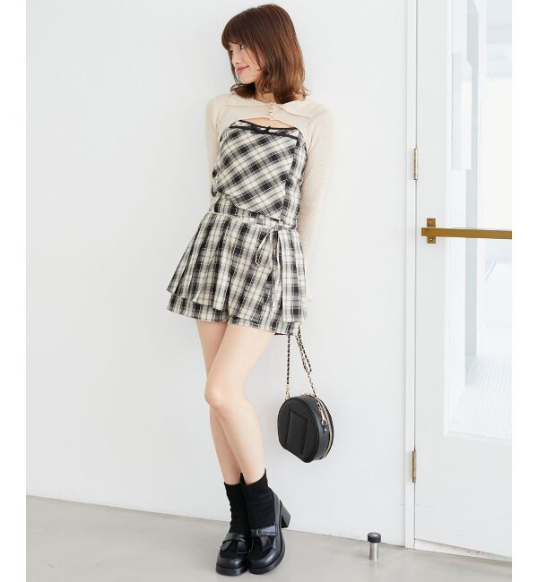  「バイカラーキャミ＆ショートボレロセット」|ニット・セーター|