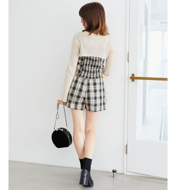  「バイカラーキャミ＆ショートボレロセット」|ニット・セーター|