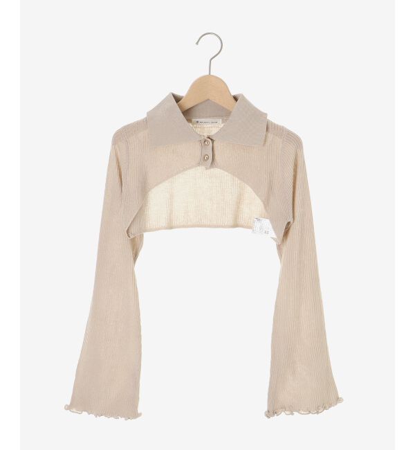  「バイカラーキャミ＆ショートボレロセット」|ニット・セーター|