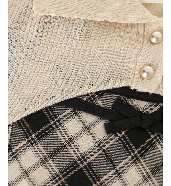  「バイカラーキャミ＆ショートボレロセット」|ニット・セーター|