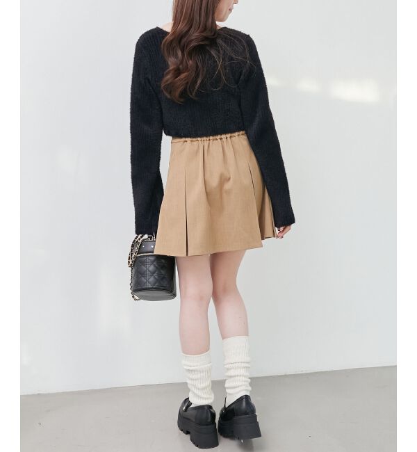  「キャミ&times;シャギーショートカーデセット」|カーディガン|