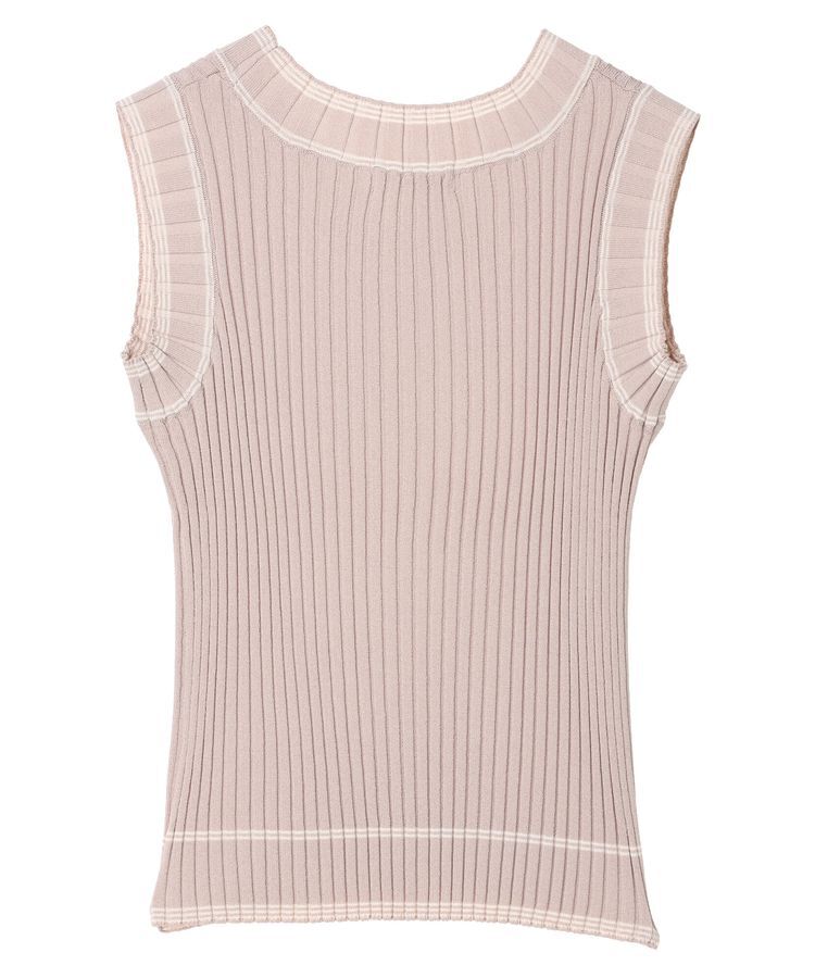 earth music&ecology「ノースリーブラインニットプルオーバー」|ニット・セーター|