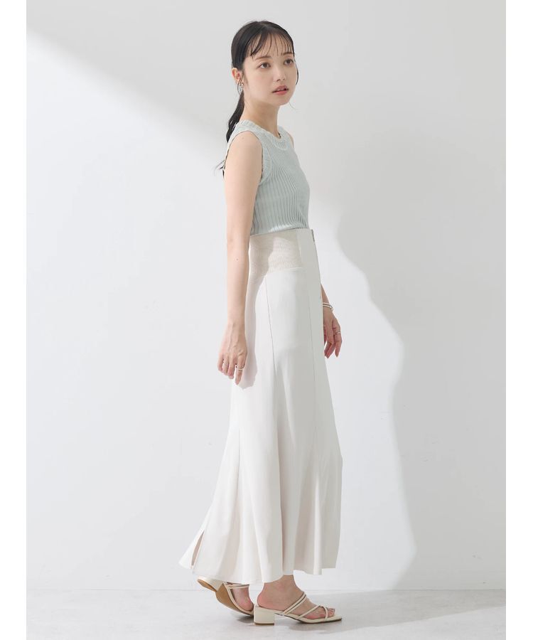 earth music&ecology「ノースリーブラインニットプルオーバー」|ニット・セーター|