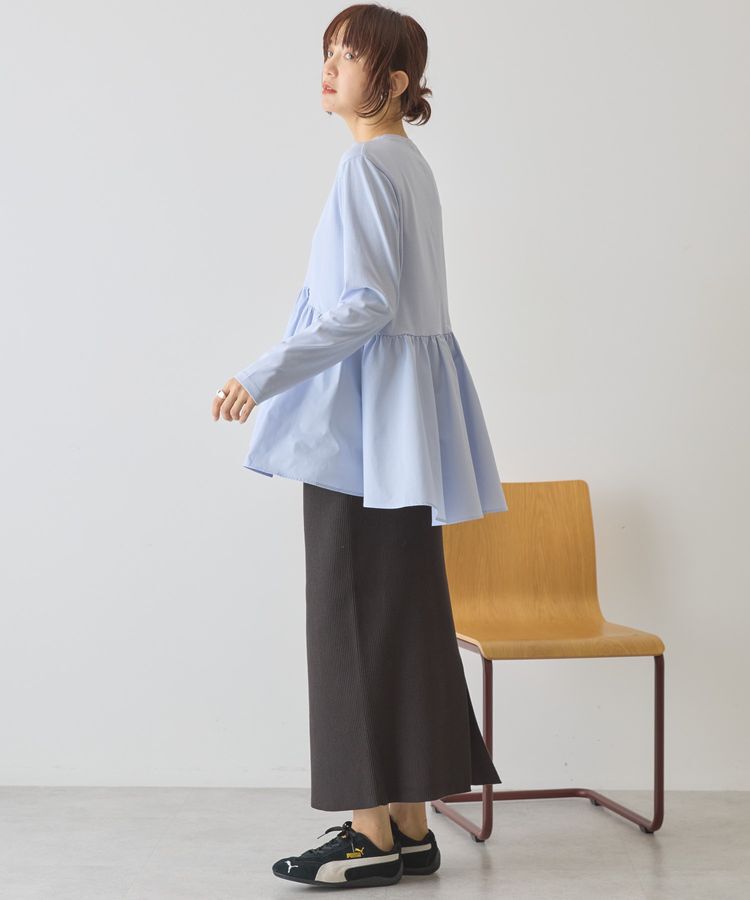 AMERICAN HOLIC「布帛切替ペプラムプルオーバー」|Tシャツ・カットソー|