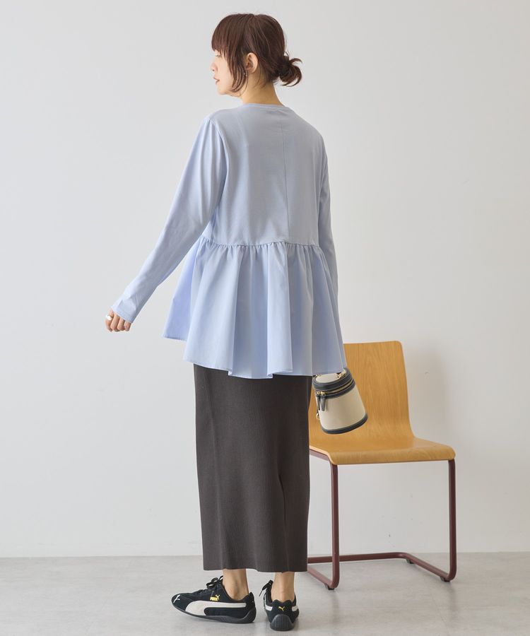 AMERICAN HOLIC「布帛切替ペプラムプルオーバー」|Tシャツ・カットソー|