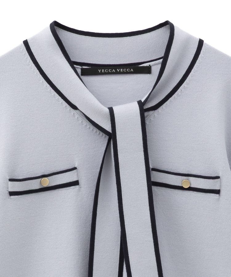 YECCA VECCA「配色ボウタイニット」|ニット・セーター|