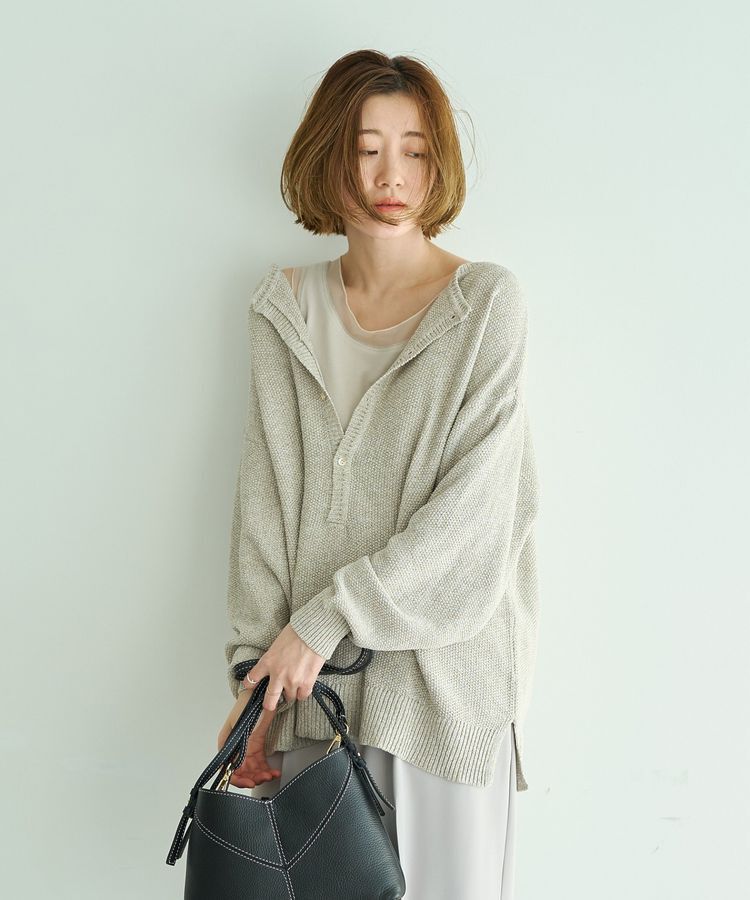 YECCA VECCA「2wayヘンリーネックルーズニット」|ニット・セーター|