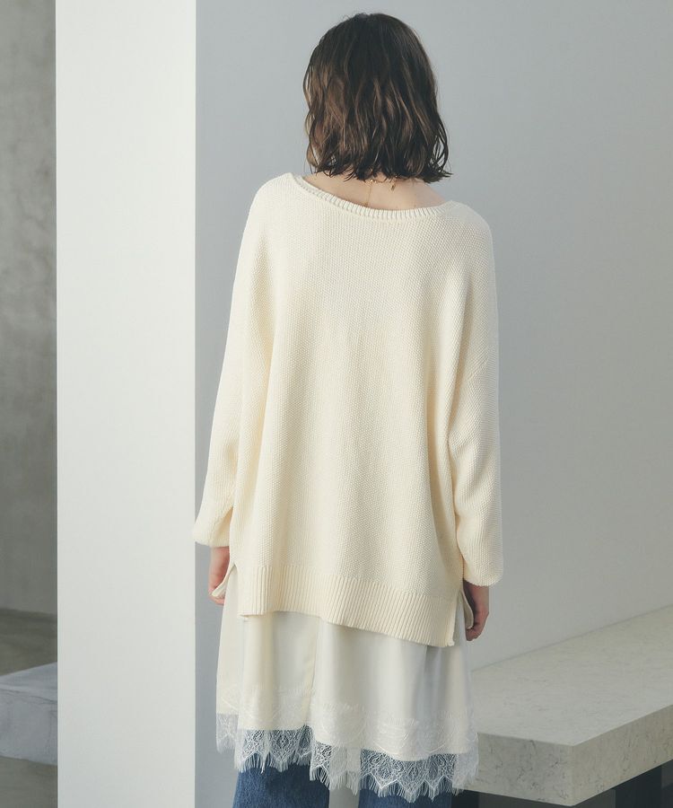 YECCA VECCA「2wayヘンリーネックルーズニット」|ニット・セーター|