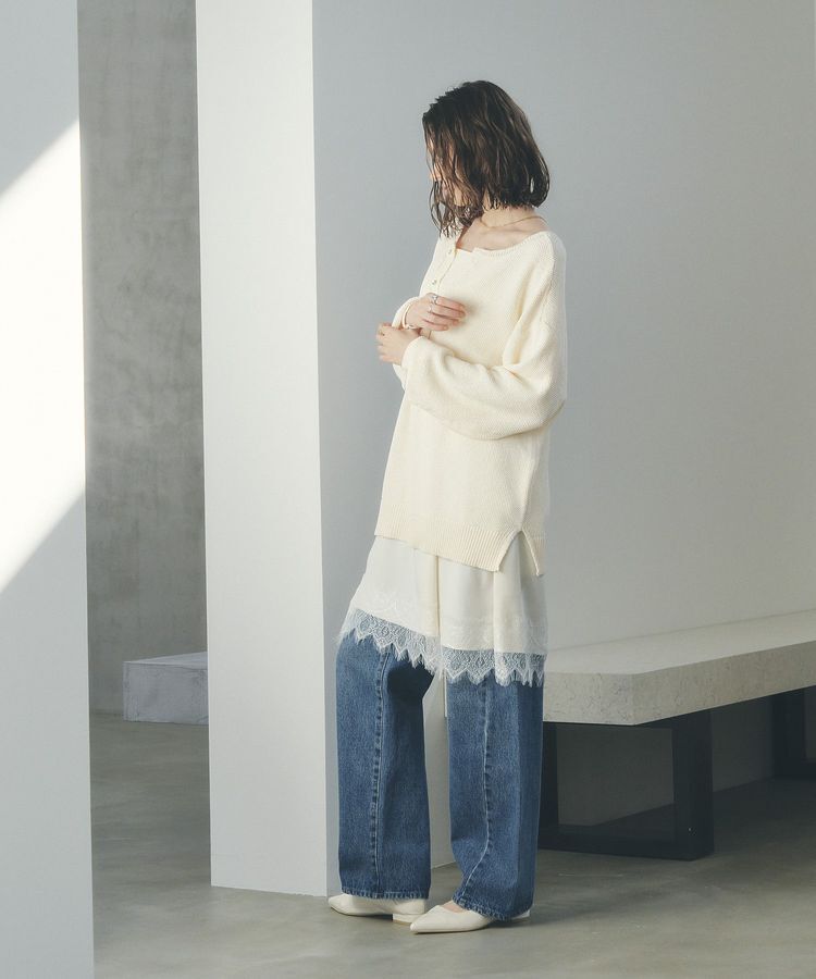 YECCA VECCA「2wayヘンリーネックルーズニット」|ニット・セーター|