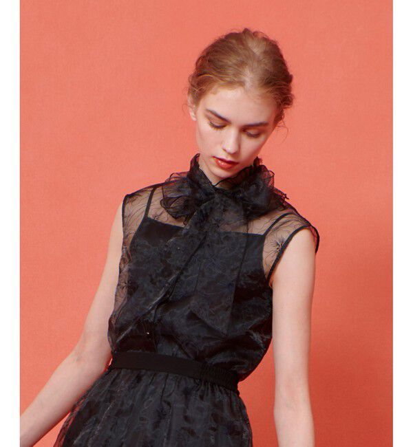 LOULOU WILLOUGHBY「【LOULOU WILLOUGHBY】オーガンジーフラワー刺繍ブラウス」|シャツ・ブラウス|