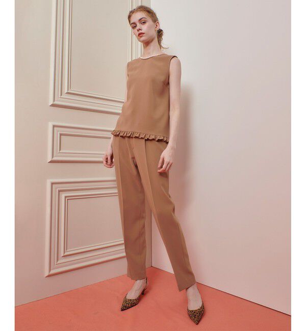 LOULOU WILLOUGHBY「【LOULOU WILLOUGHBY】パールネックレス付きフリルブラウス」|シャツ・ブラウス|