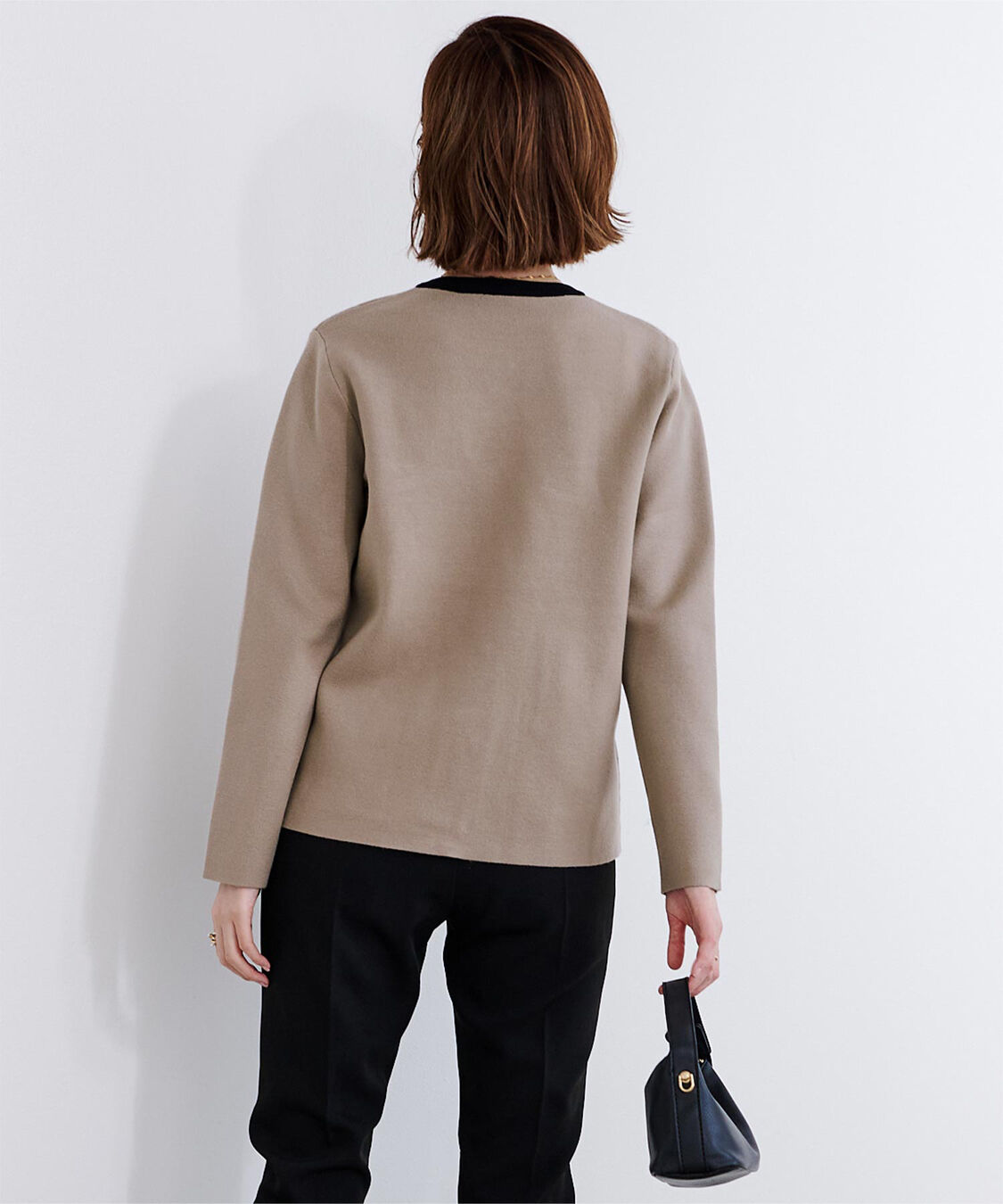 ur's「ゴールド釦ポケットデザインニットジャケット」|ニット・セーター|