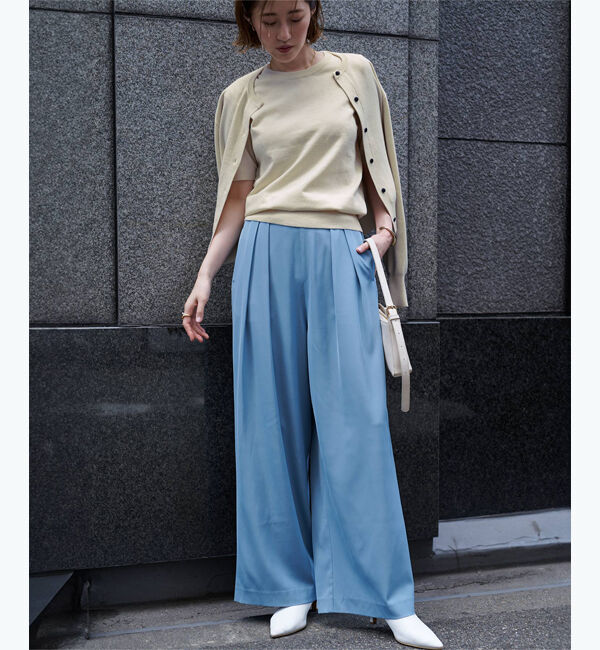 ur's「クルーネックハーフスリーブニット」|ニット・セーター|