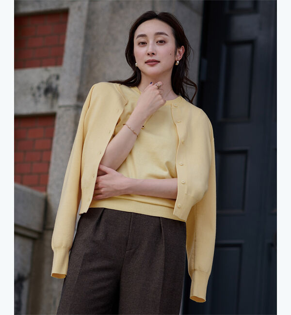 ur's「クルーネックハーフスリーブニット」|ニット・セーター|