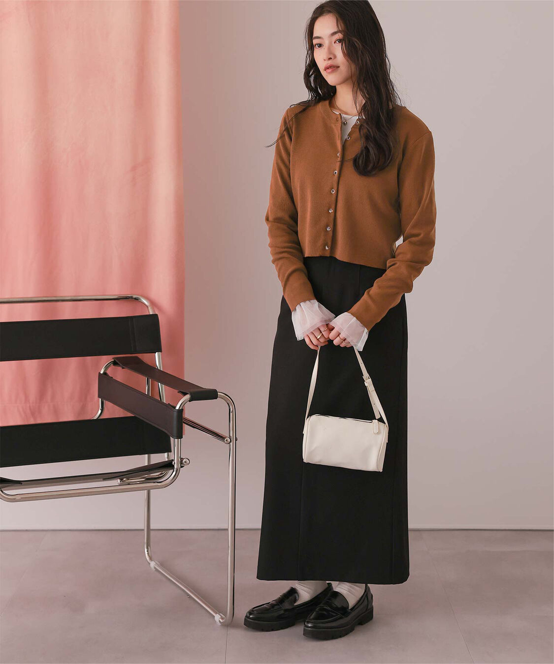 titivate「クリア釦UVケアニットカーディガン」|カーディガン|