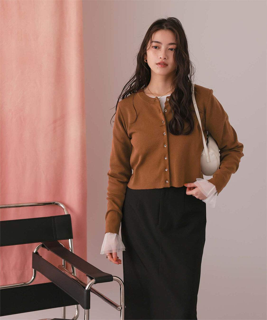 titivate「クリア釦UVケアニットカーディガン」|カーディガン|