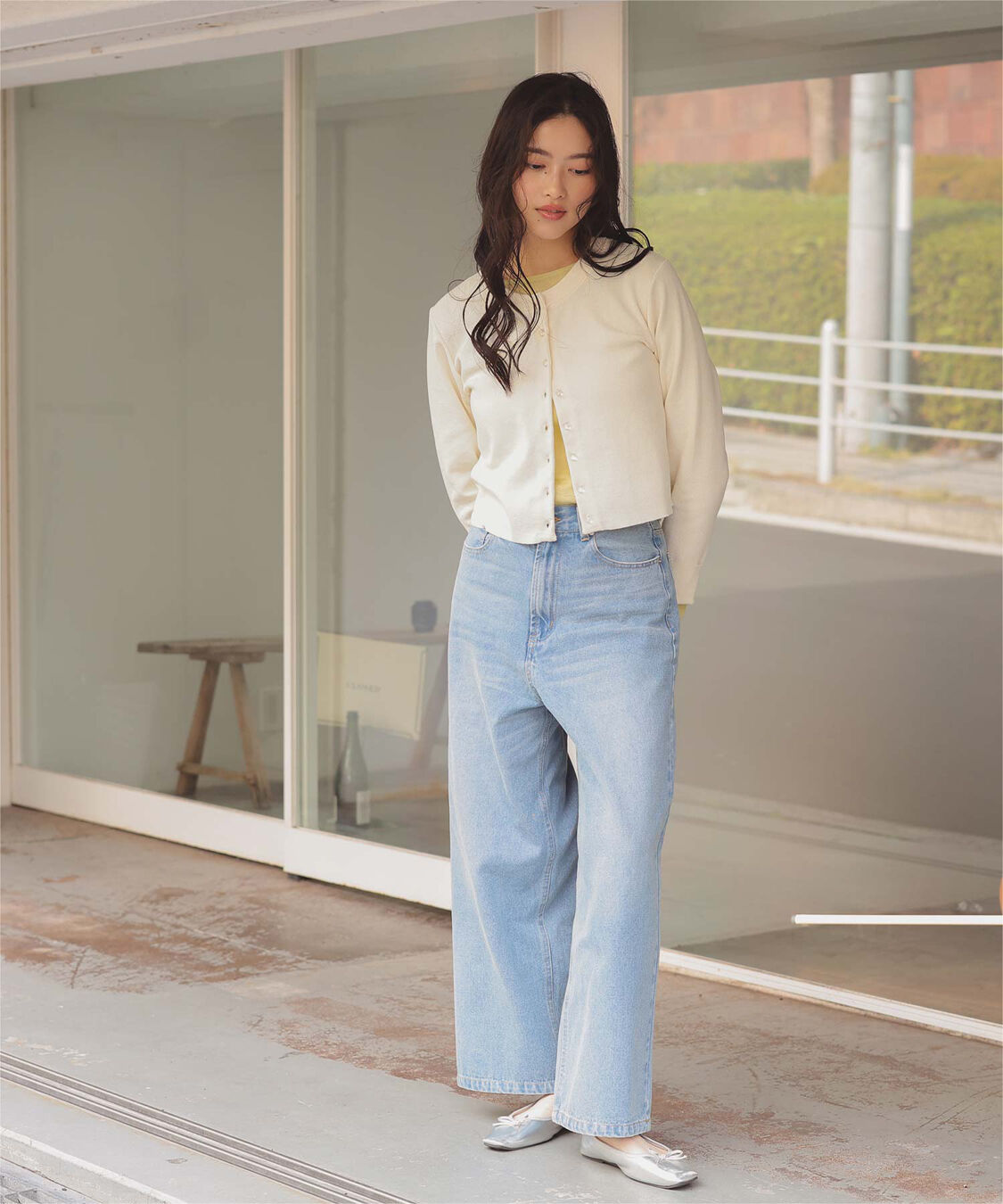 titivate「クリア釦UVケアニットカーディガン」|カーディガン|