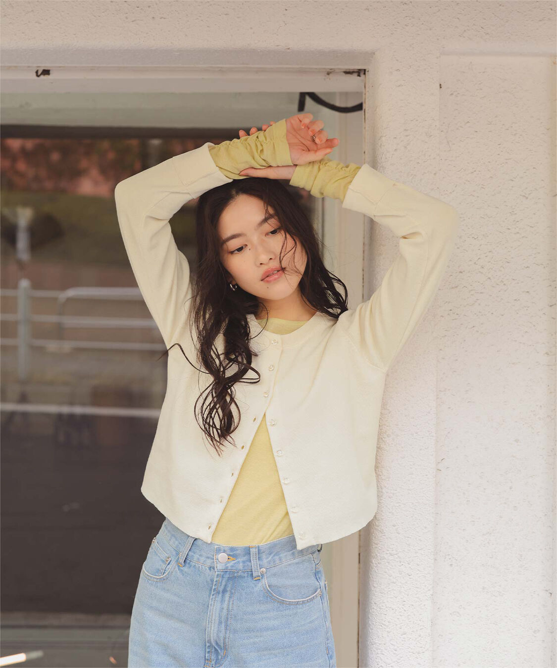 titivate「クリア釦UVケアニットカーディガン」|カーディガン|