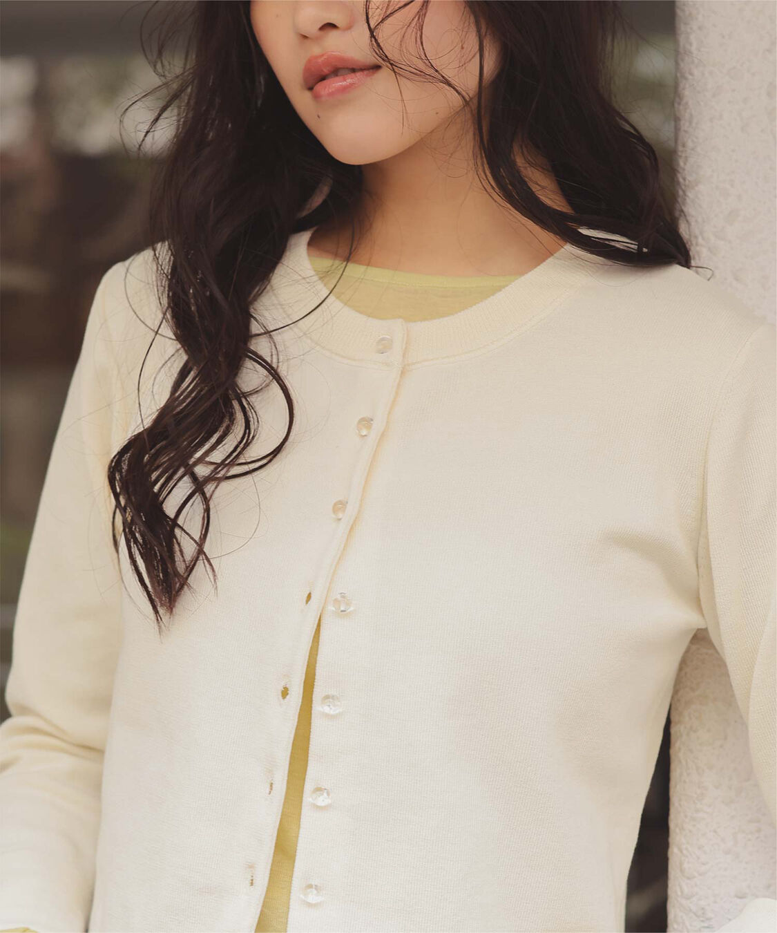 titivate「クリア釦UVケアニットカーディガン」|カーディガン|