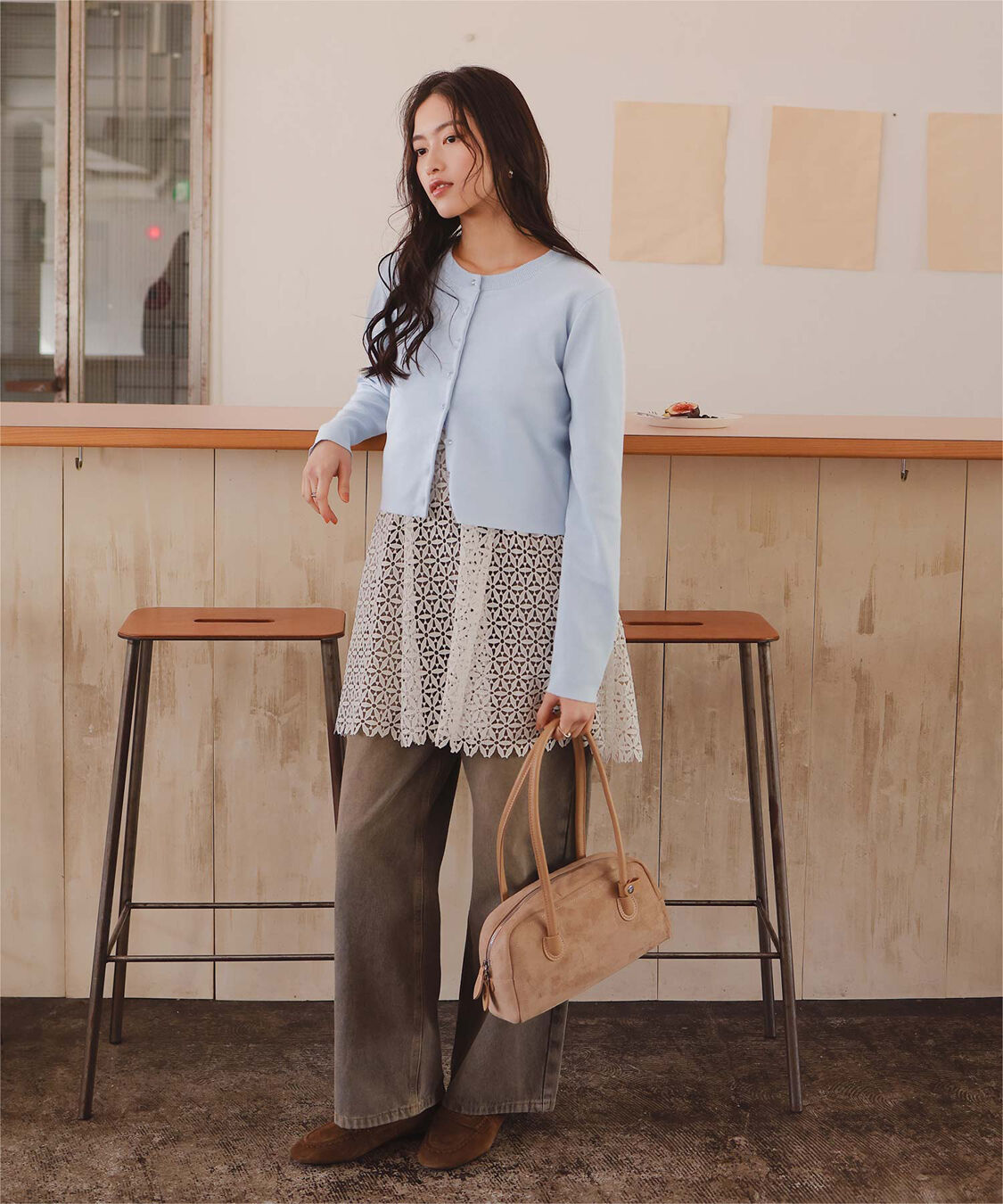 titivate「クリア釦UVケアニットカーディガン」|カーディガン|