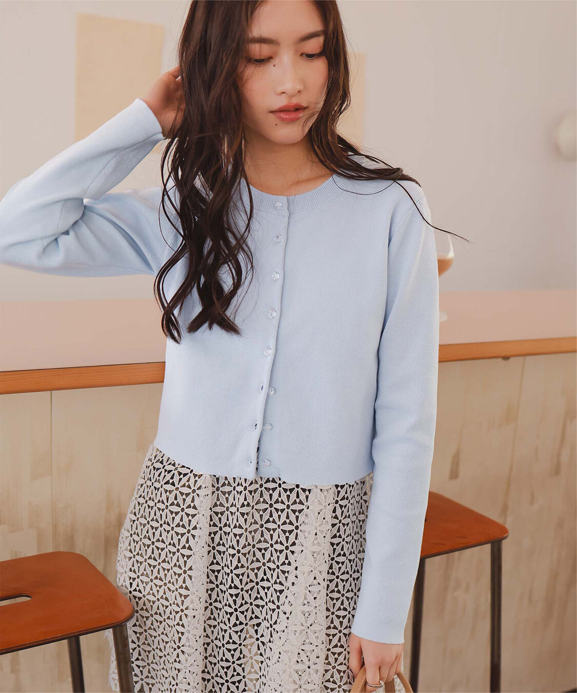 titivate「クリア釦UVケアニットカーディガン」|カーディガン|