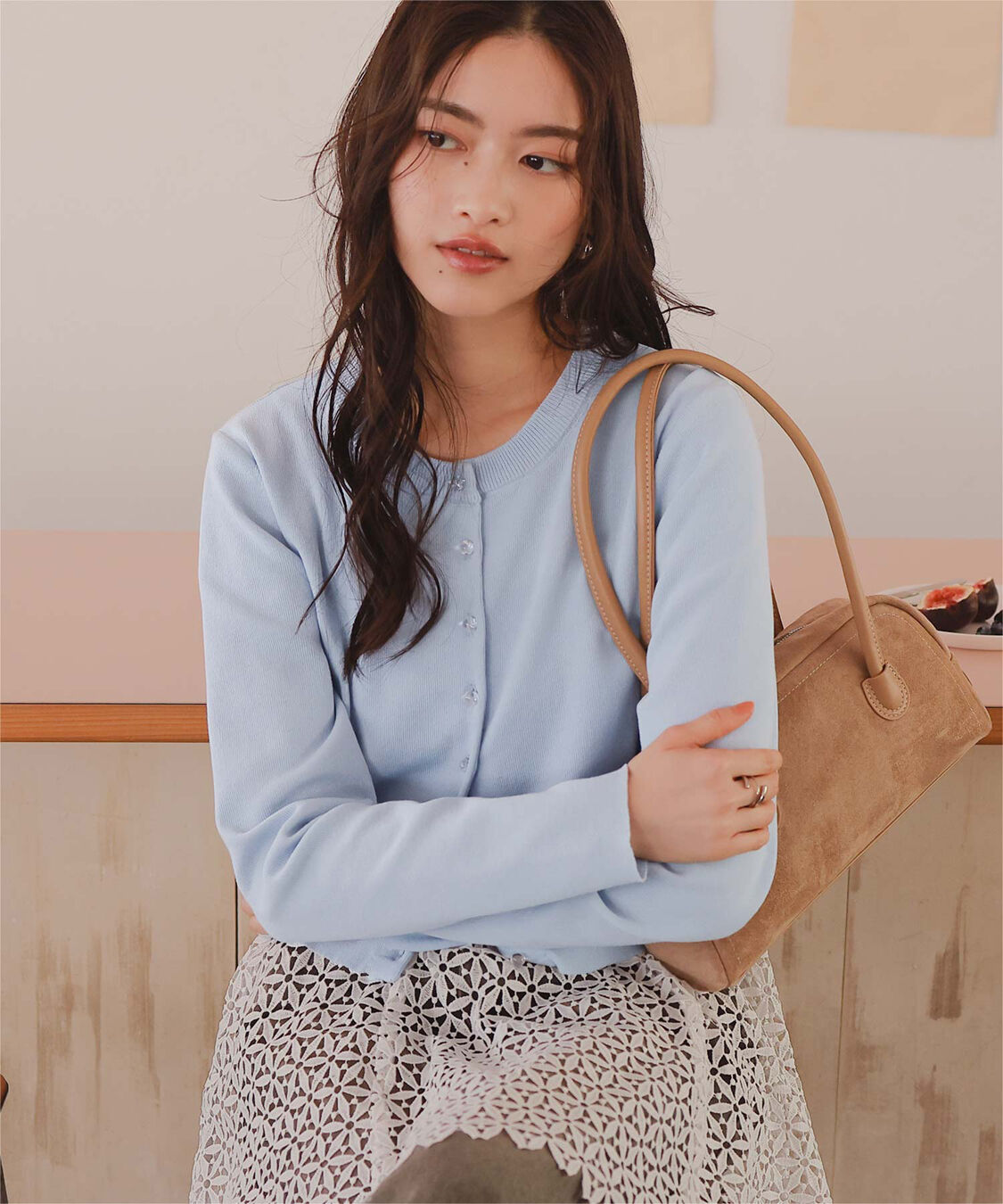 titivate「クリア釦UVケアニットカーディガン」|カーディガン|