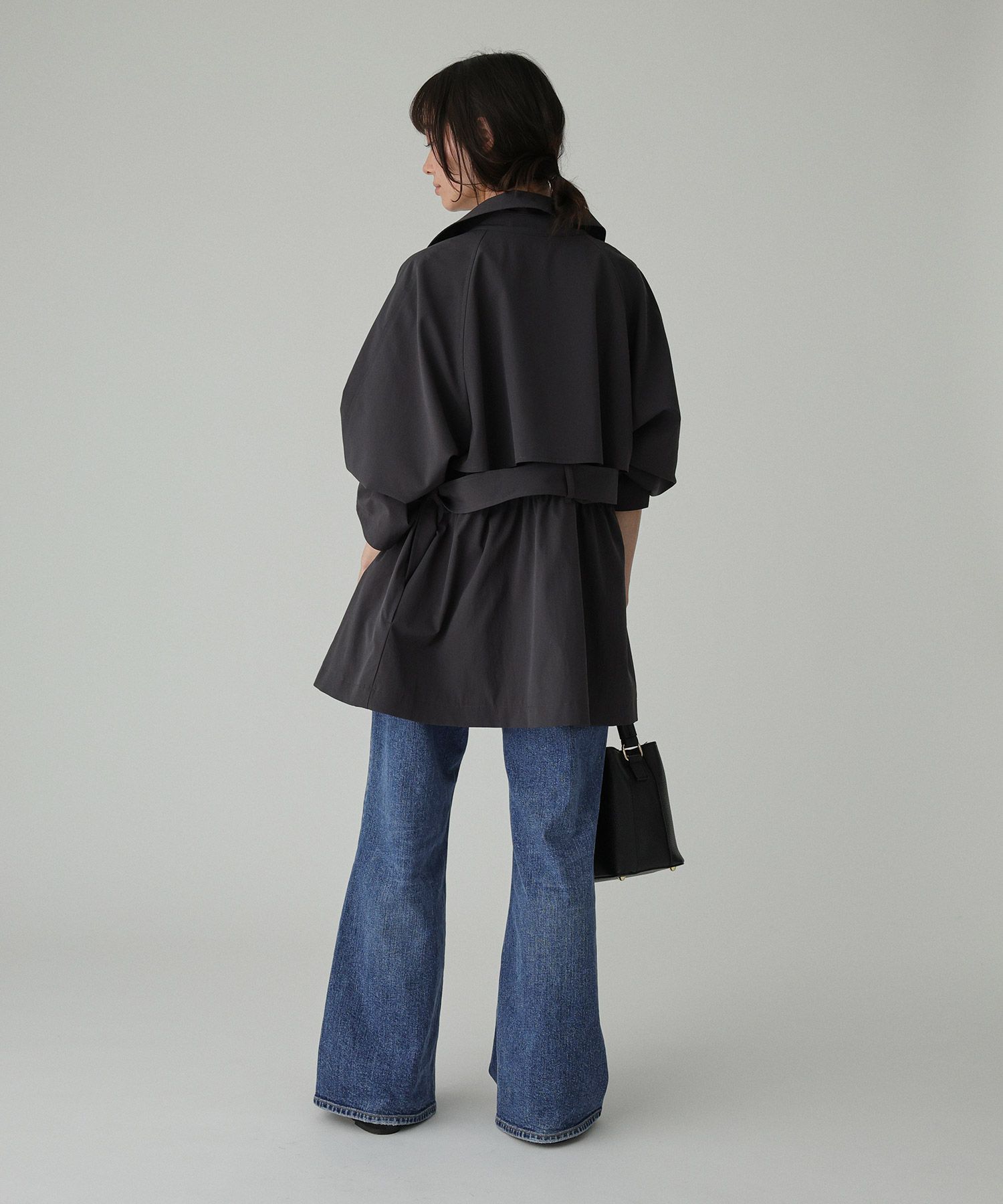 BABYLONE「【多機能素材】タイプライターショートトレンチ」|トレンチコート|