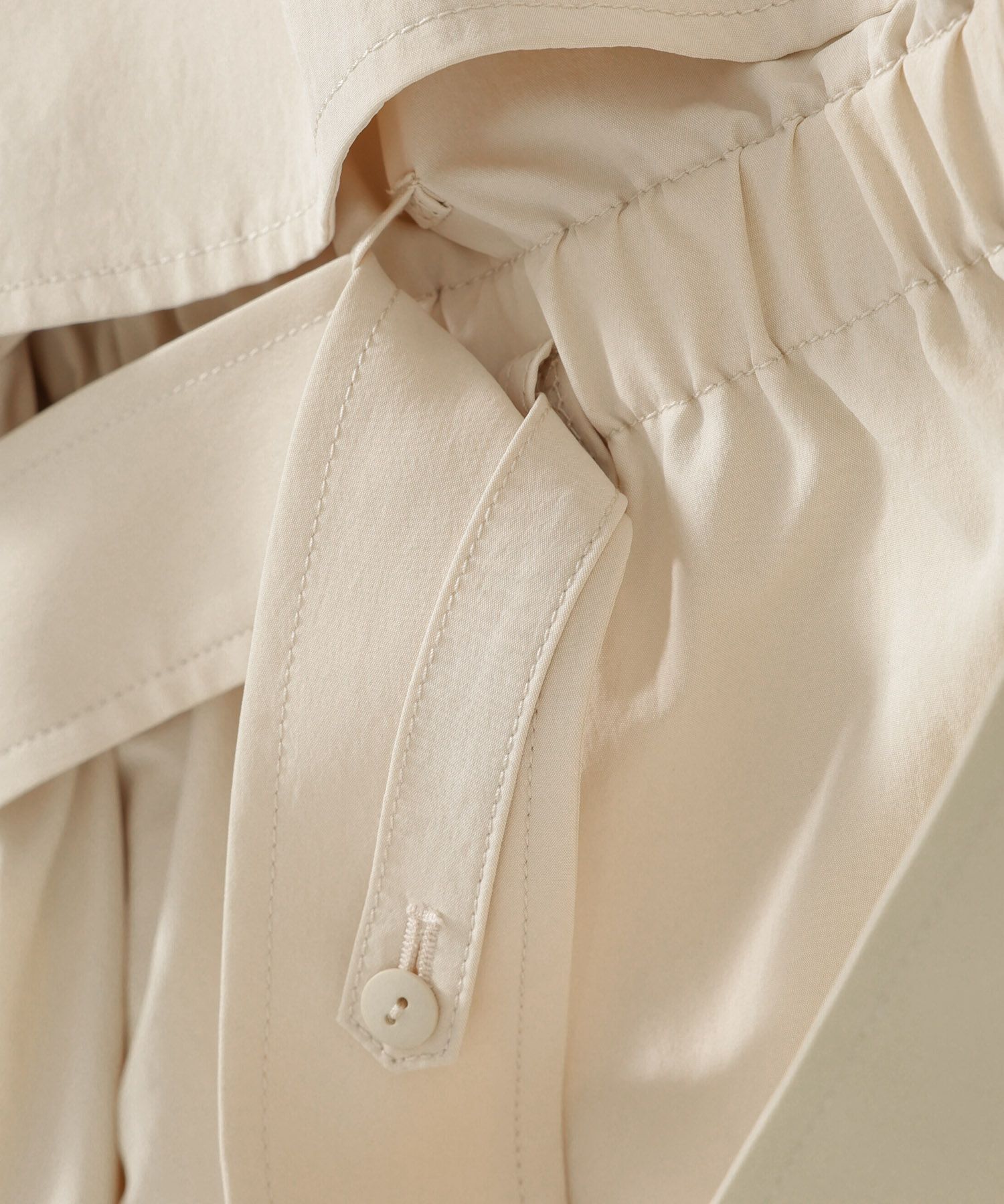 BABYLONE「【多機能素材】タイプライターショートトレンチ」|トレンチコート|