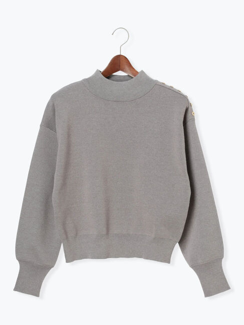 Te chichi「スタンドショルダーメタルボタンニット」|ニット・セーター|