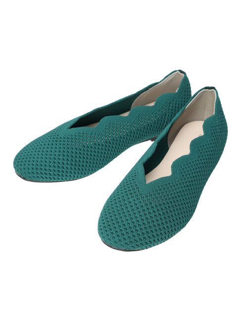 Samansa Mos2「ニットスカラップバレエシューズ」|ビジネス・ドレスシューズ|