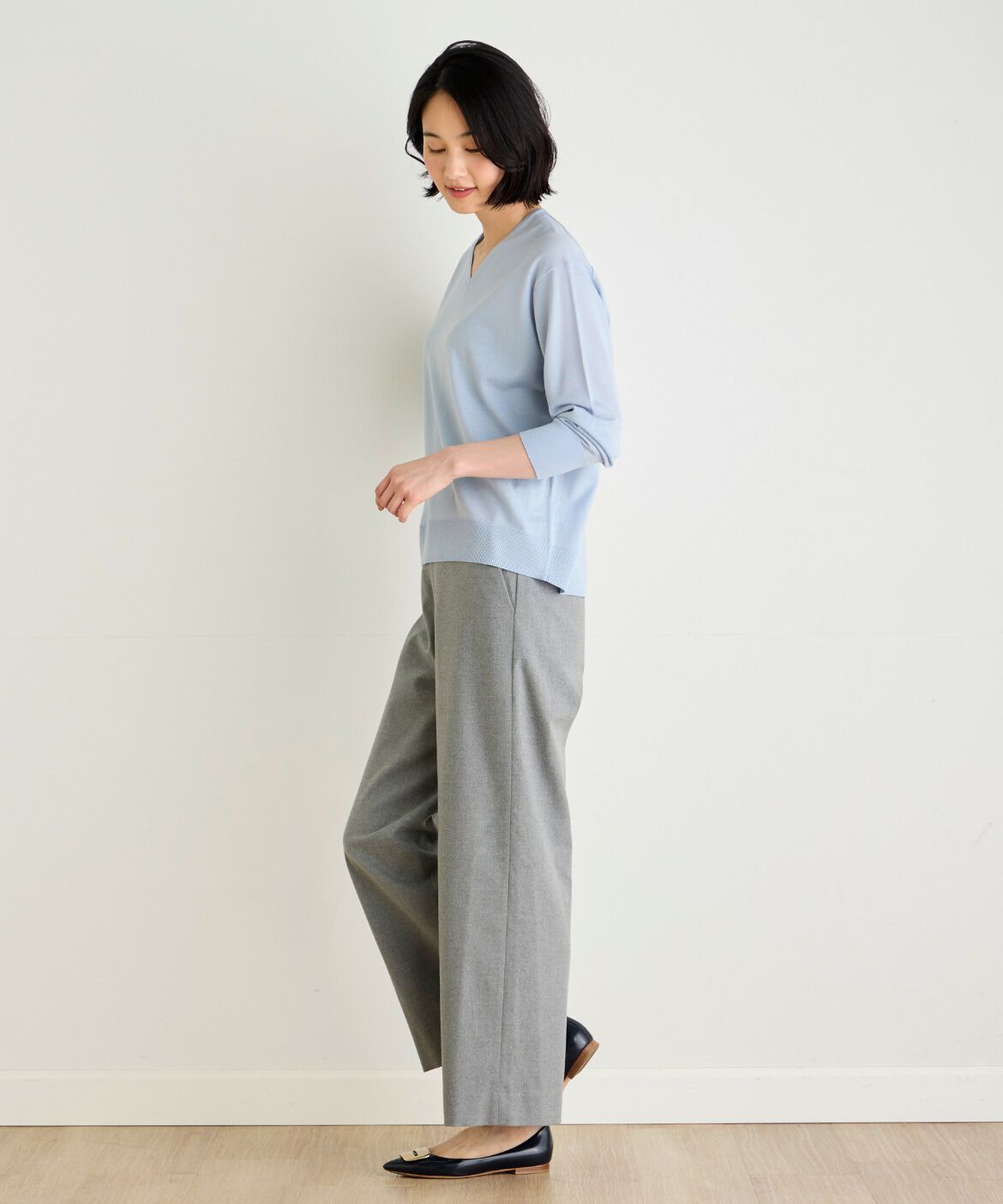 7-IDconcept.「《大きいサイズ》クロップドストレートパンツ」|その他|