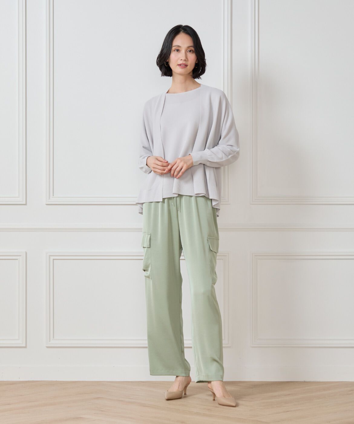 7-IDconcept.「《大きいサイズ》 ホールガーメントカーディガン《Cuoo PLUS》」|カーディガン|