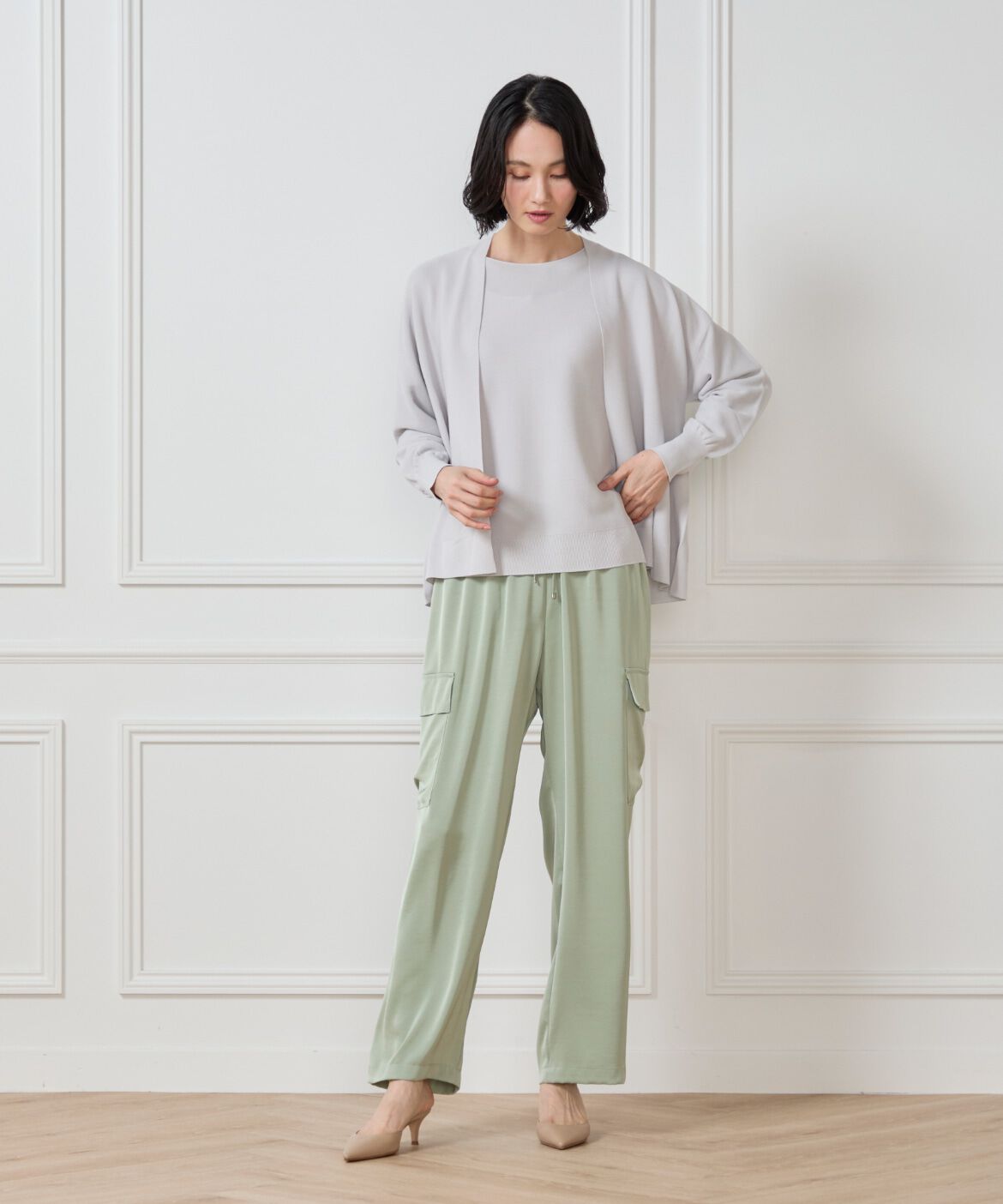 7-IDconcept.「《大きいサイズ》 ホールガーメントカーディガン《Cuoo PLUS》」|カーディガン|