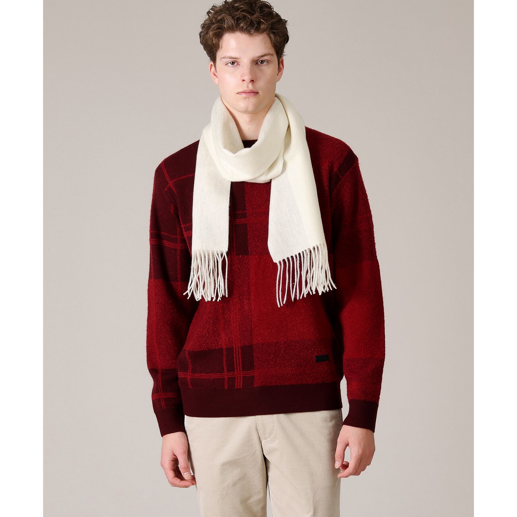 TAKEO KIKUCHI「【カシミヤ100%】パネル カシミヤマフラー」|ストール|