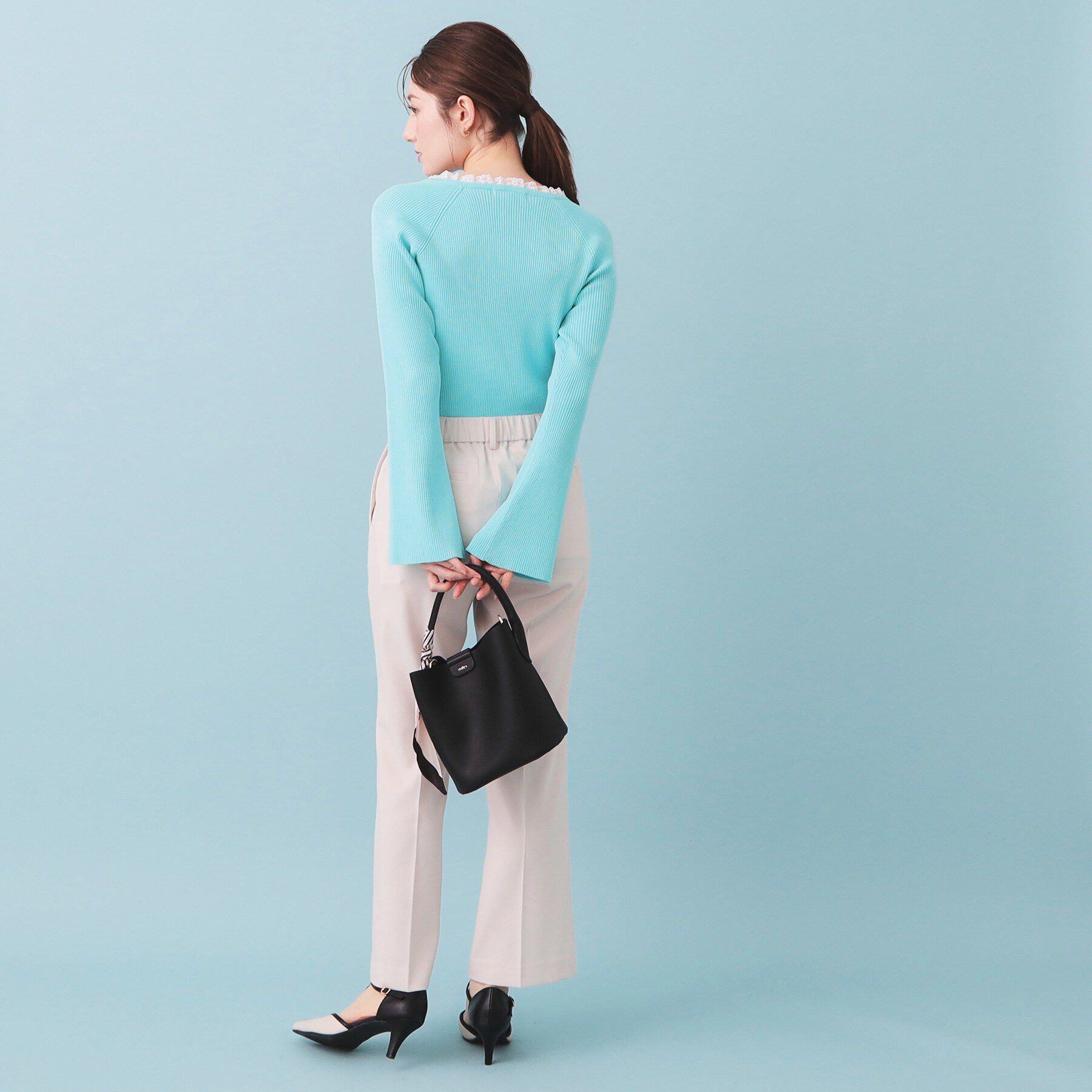 index「ヘンリーネックフレアスリーブニット【洗濯機OK】」|ニット・セーター|