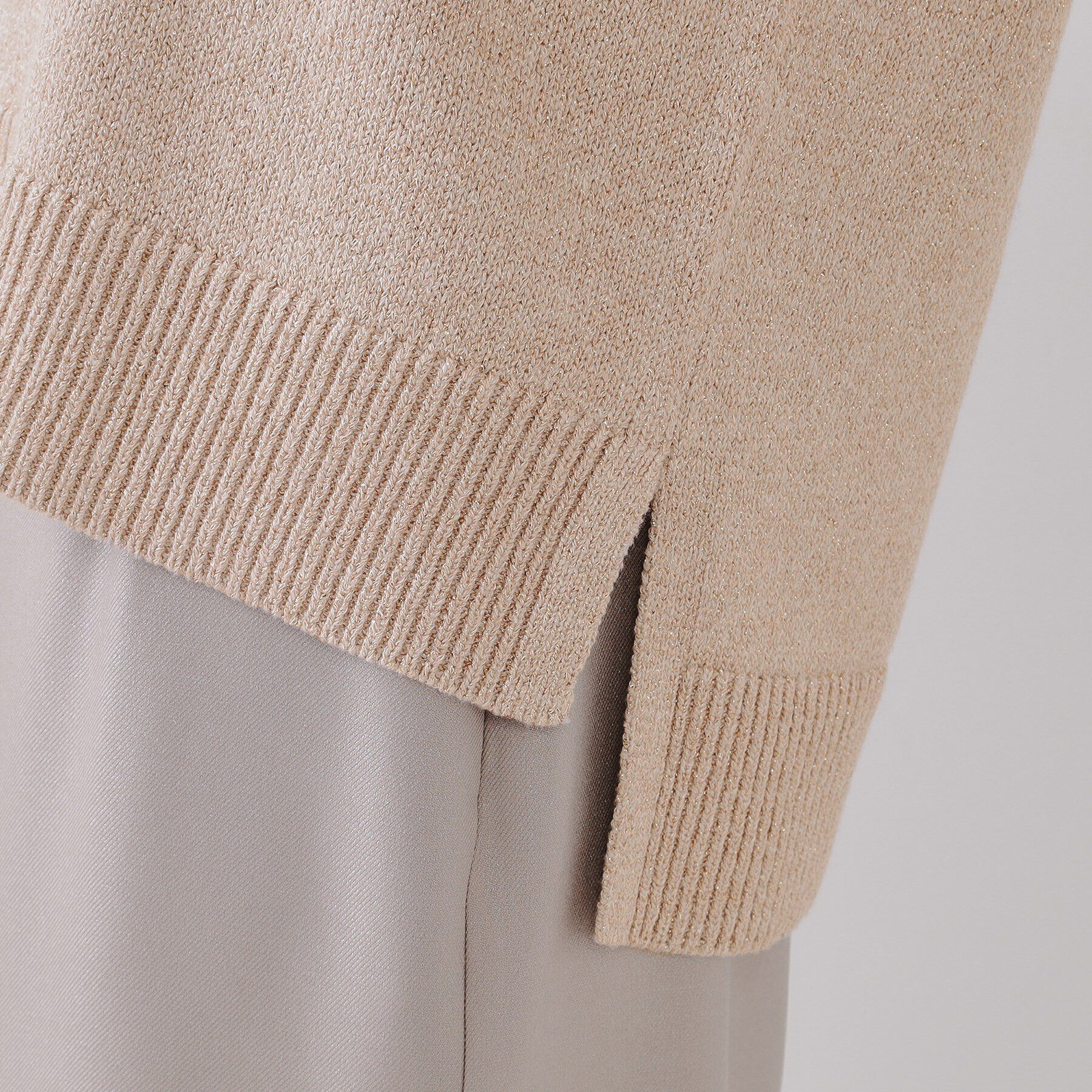 OPAQUE.CLIP「ラメヤーンVネックニット【洗濯機洗い可】」|ニット・セーター|