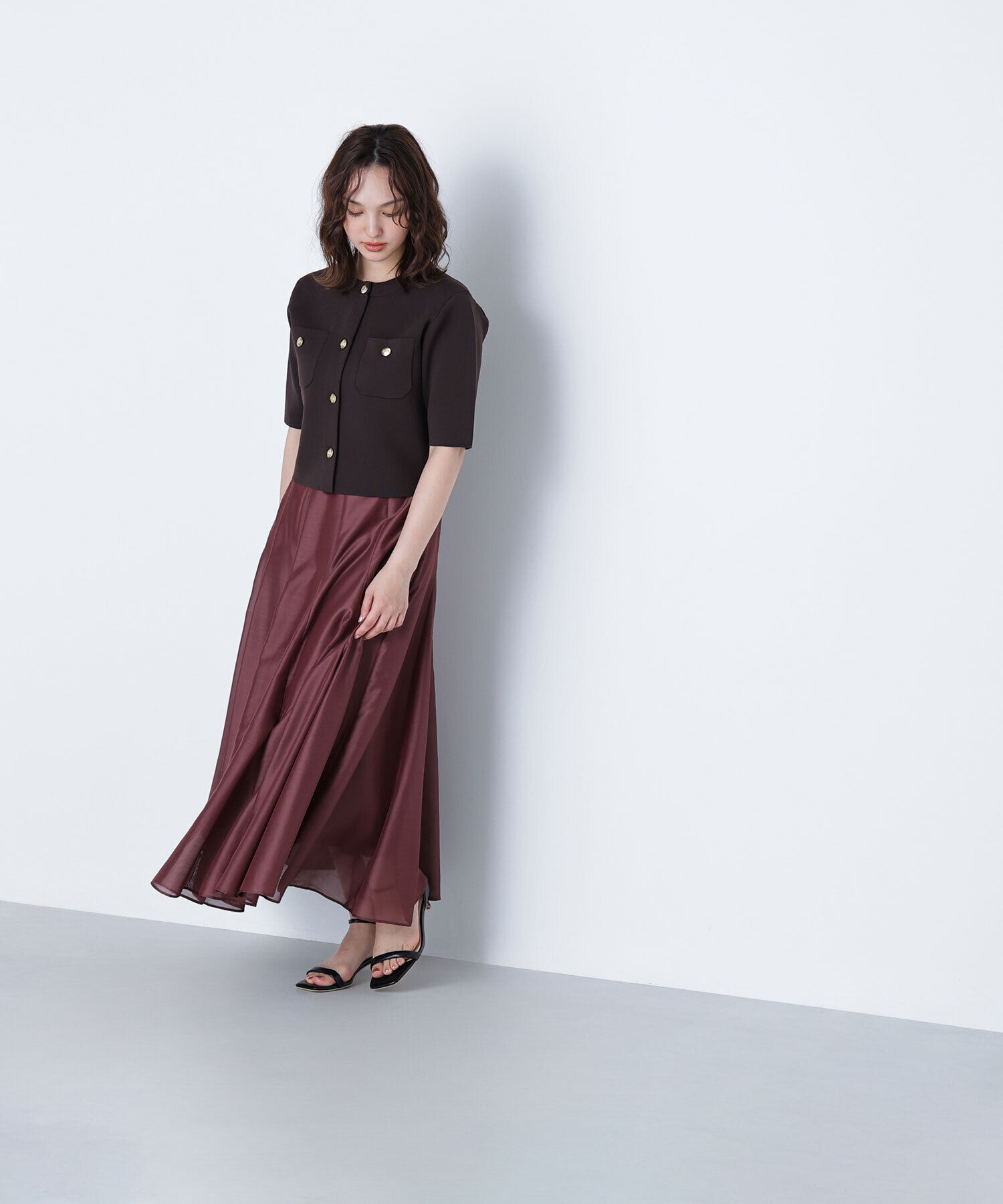  「シャイニーシアーボイルスカート」|スカート|