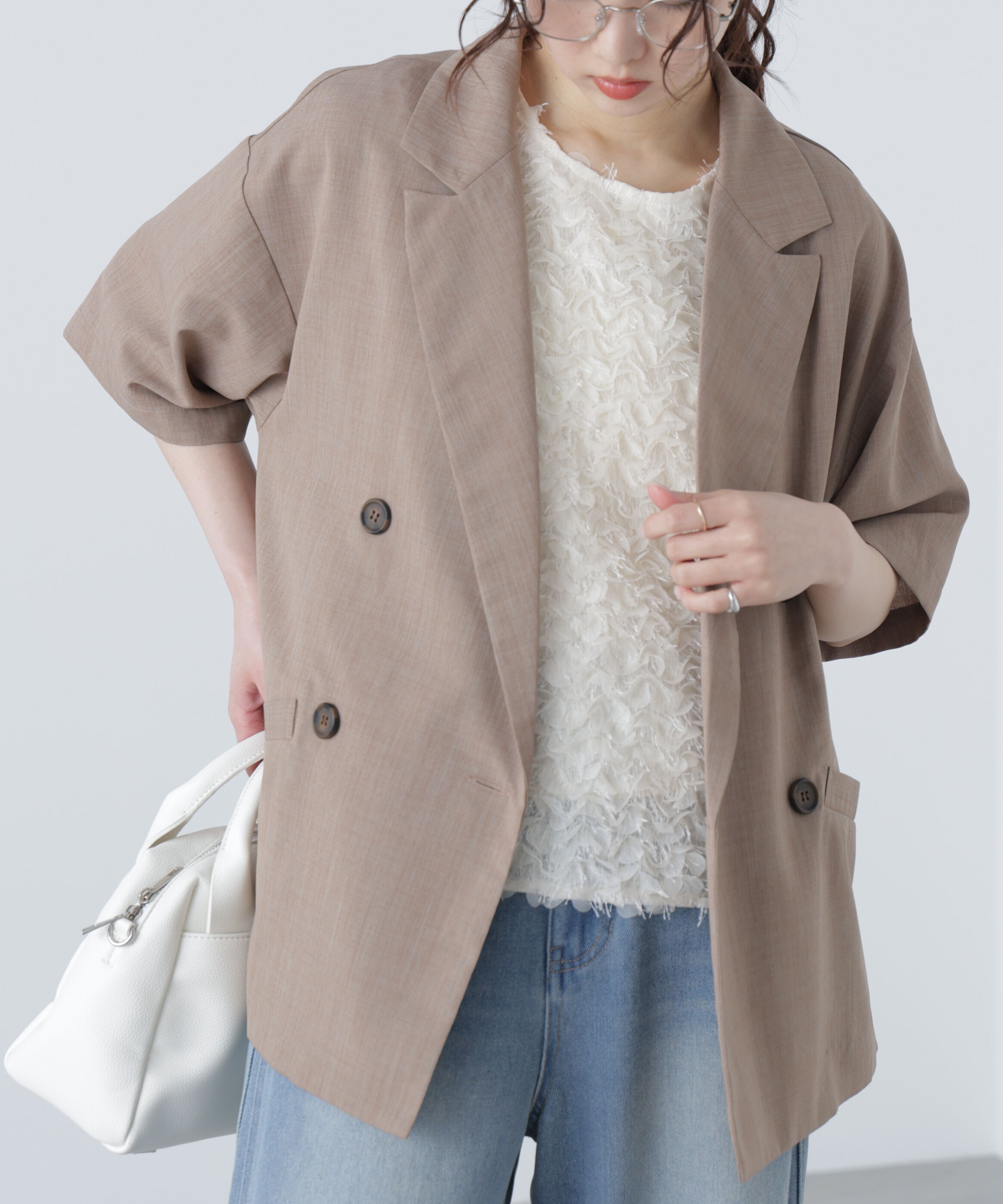  「半袖オーバーサイズジャケット」|その他|