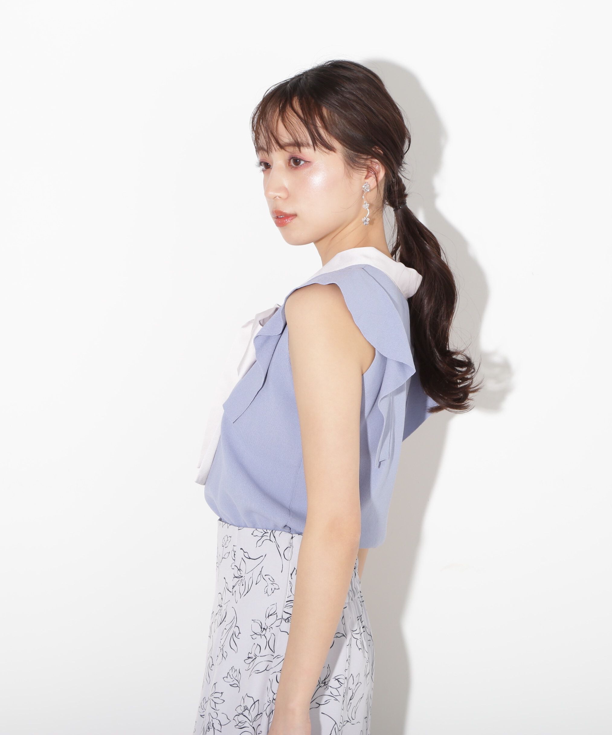  「サテンボウタイニットトップス」|ニット・セーター|