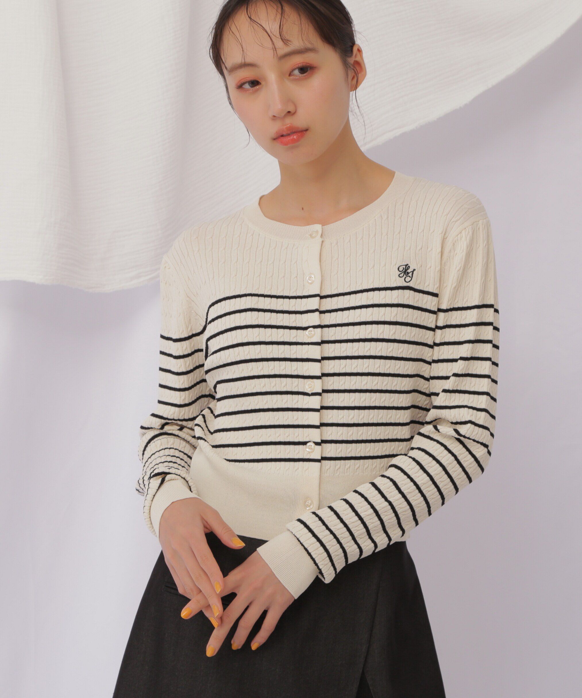  「ベーシックミニケーブルリブカーディガン」|ニット・セーター|