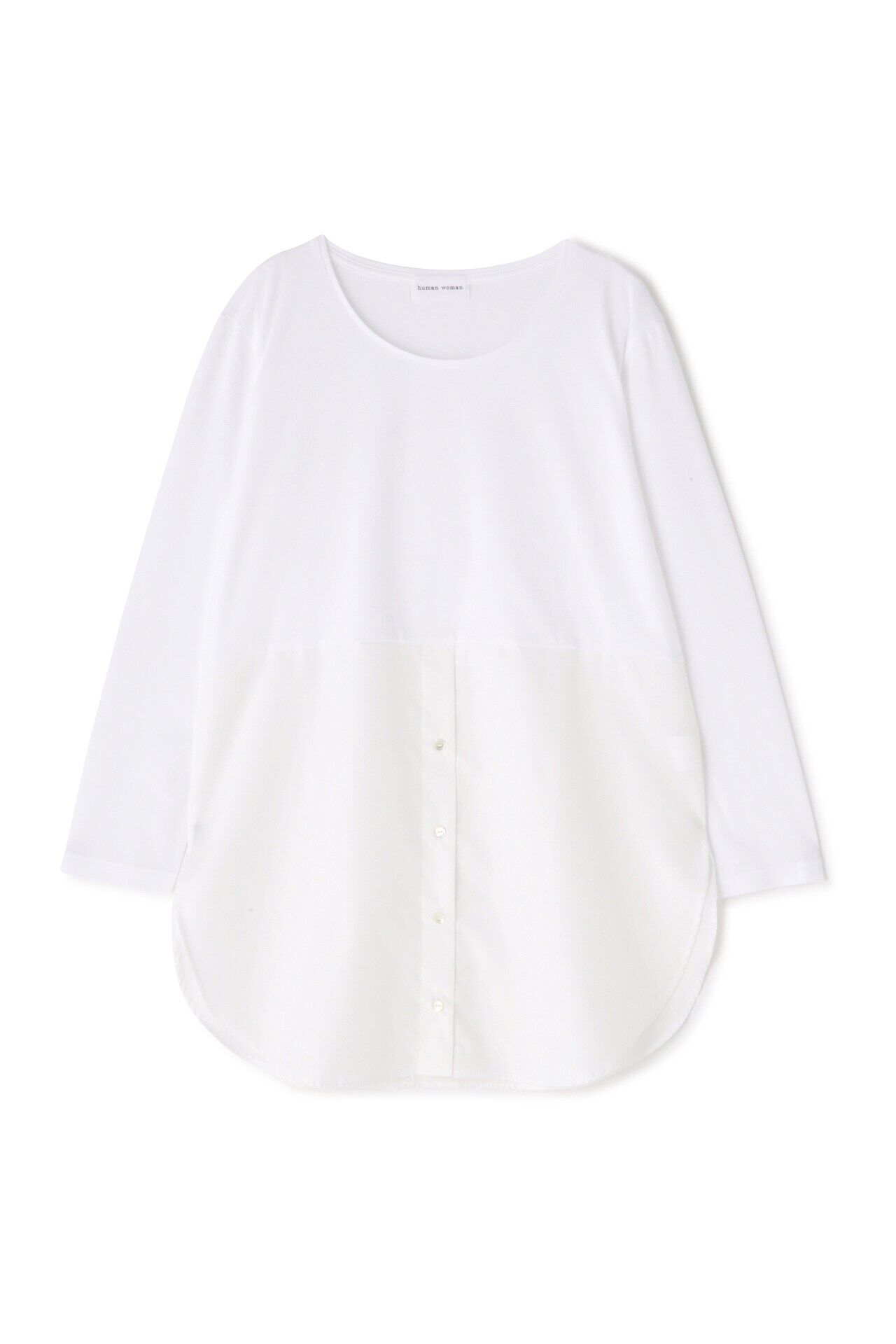  「◆オーガニックコットン　ドッキングプルオーバー」|Tシャツ・カットソー|