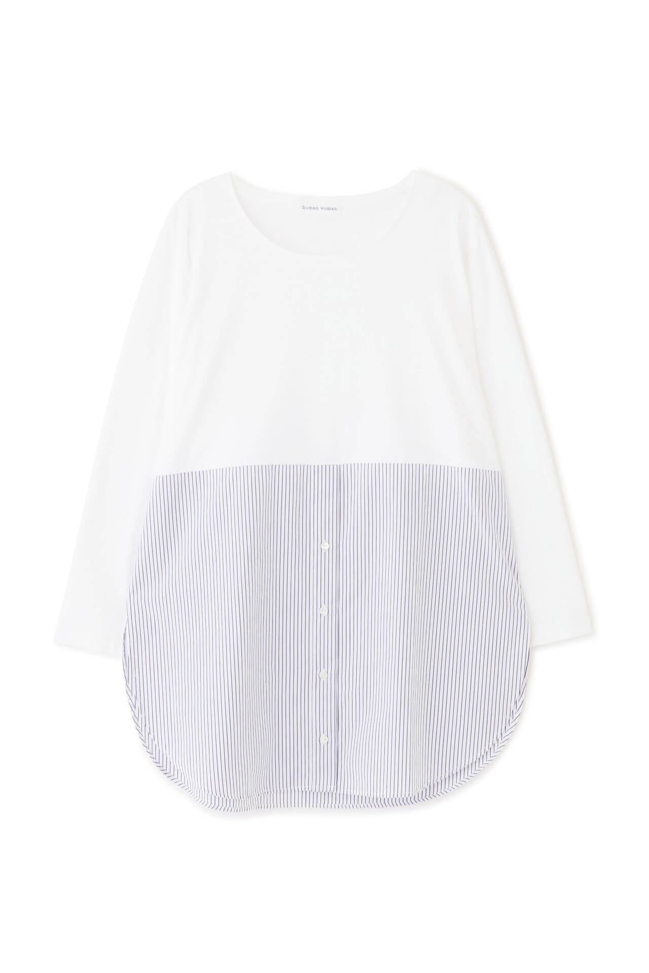  「◆オーガニックコットン　ドッキングプルオーバー」|Tシャツ・カットソー|