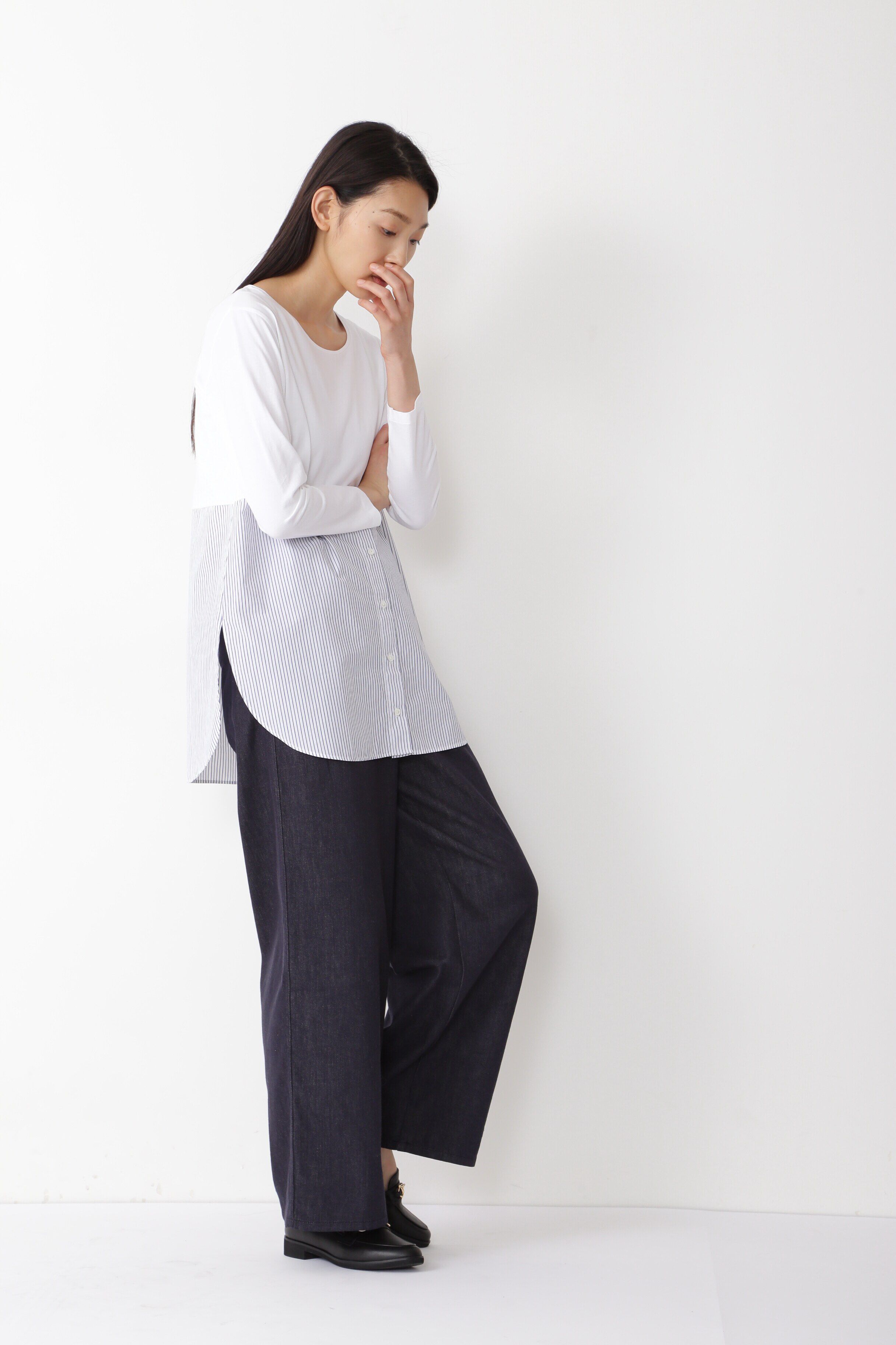  「◆オーガニックコットン　ドッキングプルオーバー」|Tシャツ・カットソー|