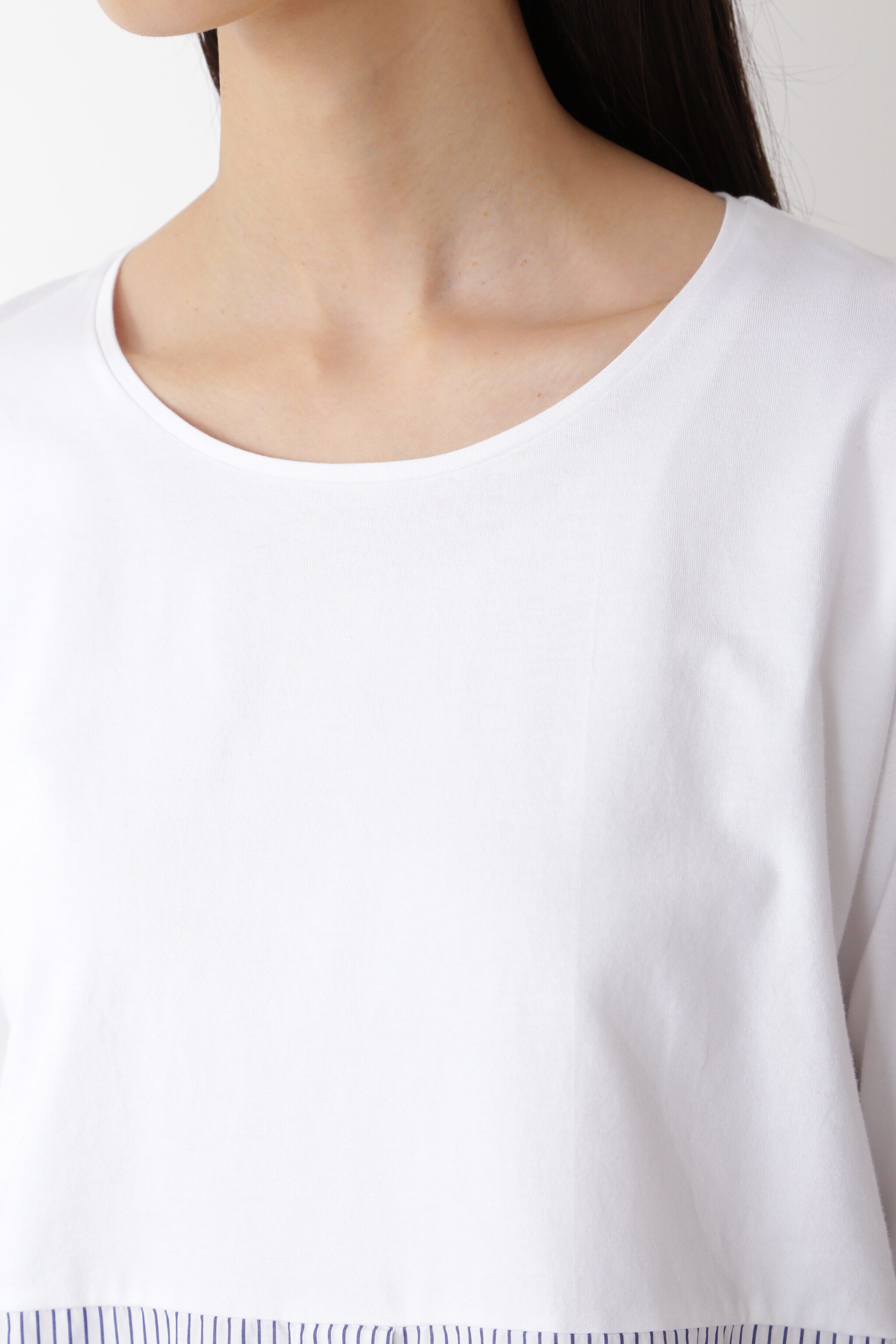  「◆オーガニックコットン　ドッキングプルオーバー」|Tシャツ・カットソー|