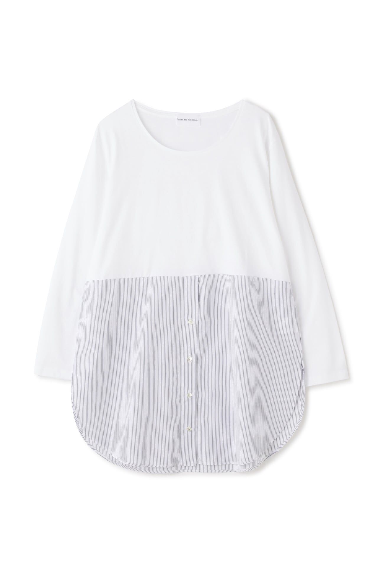  「◆オーガニックコットン　ドッキングプルオーバー」|Tシャツ・カットソー|